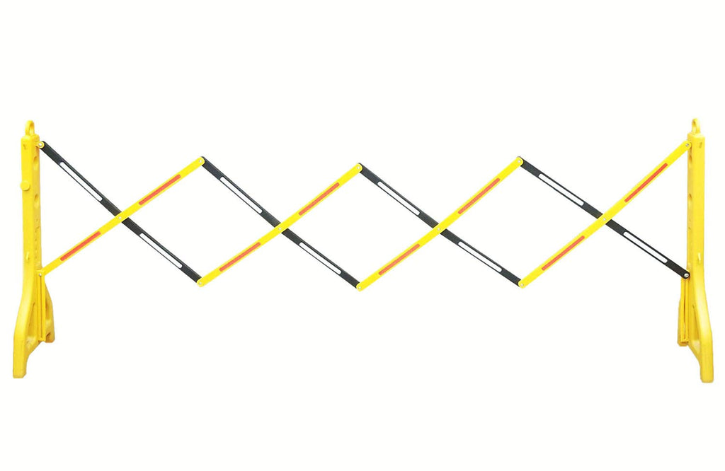 Expandable Mobile Barricade with 13 feet Yellow Plastic Barrier Chain K5786