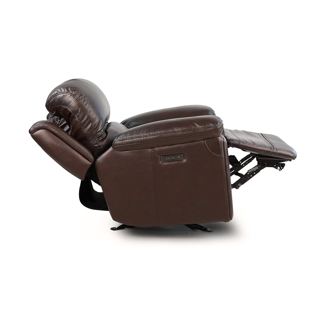 Top Grain Leather Power Recliner Glider Chair N160216