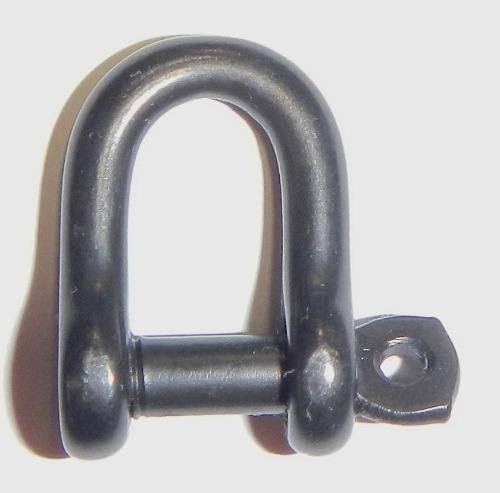 15/32x22 Diameter D Shackle with Captive Pin - Black T347