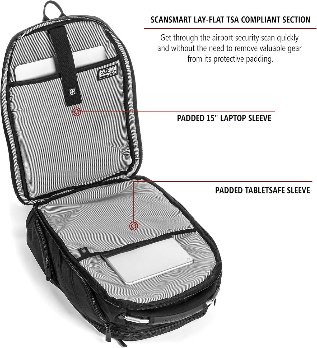Black 17-Inch Laptop Backpack E661824