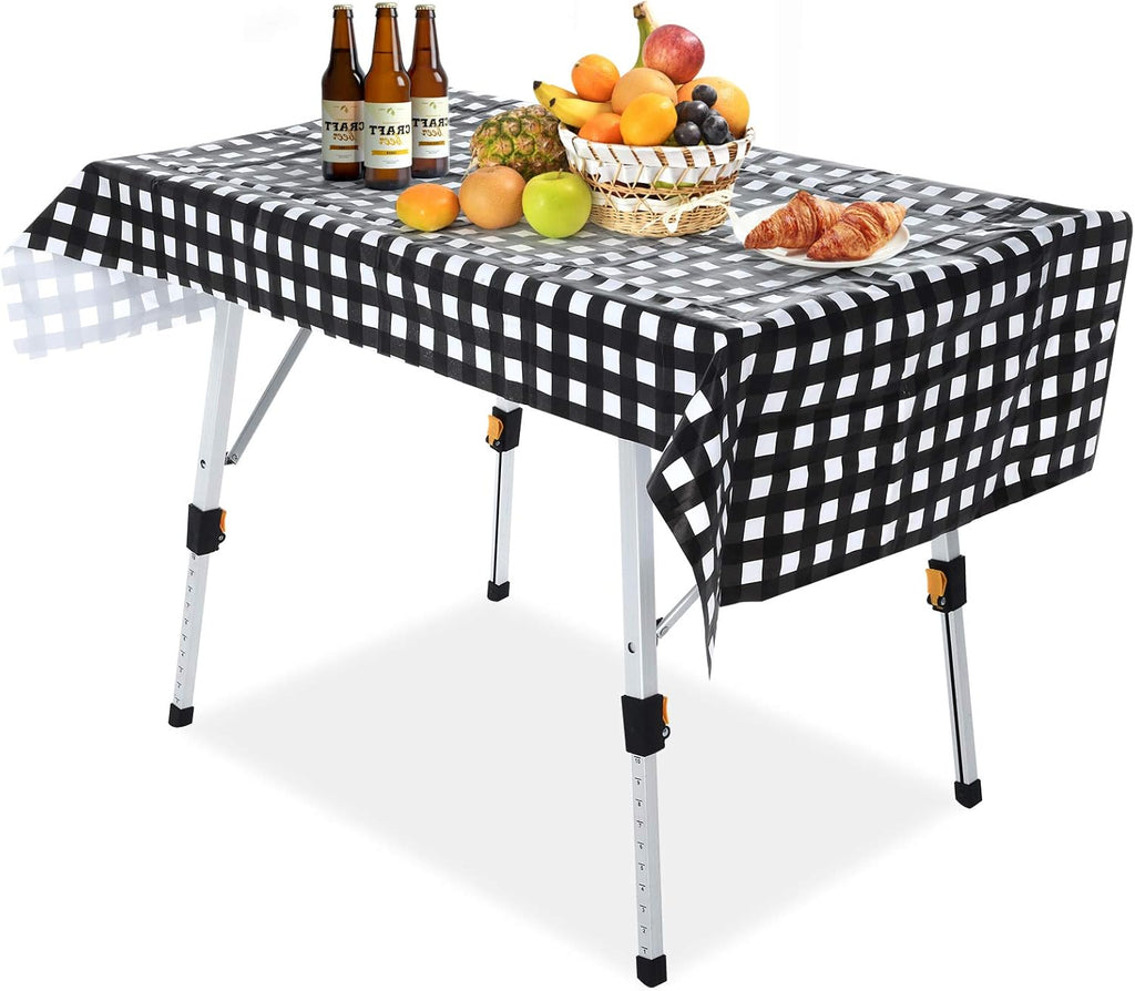 Folding Portable Aluminum Camping Table with Tablecloth G66093