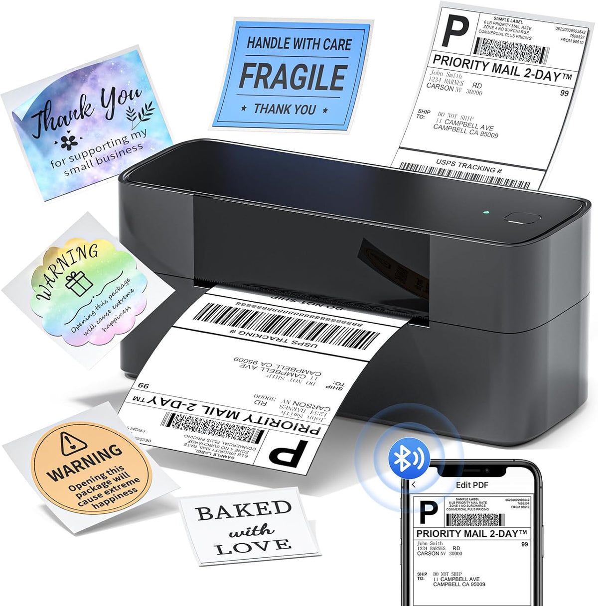 Bluetooth Thermal Label Printer 4x6 K3830