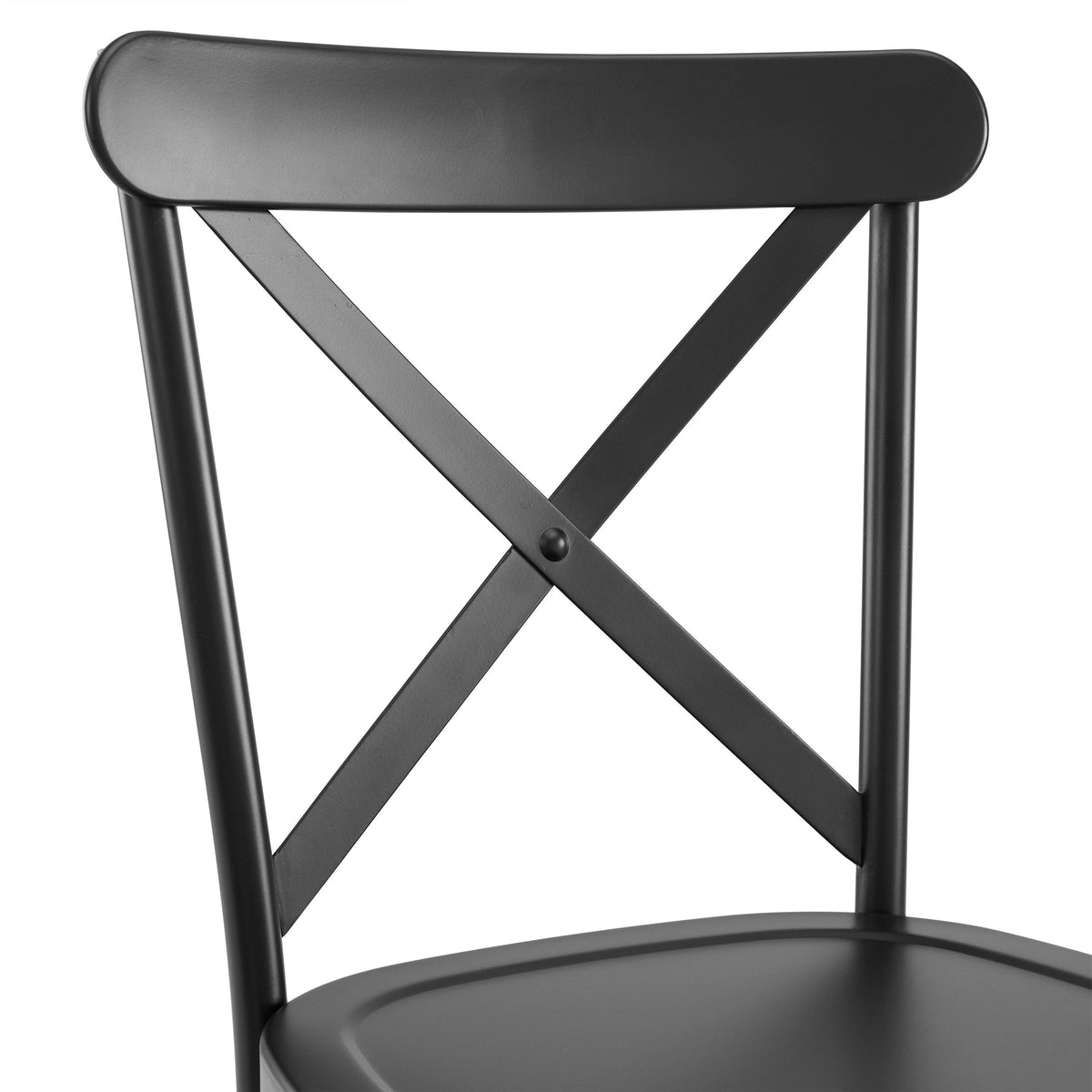 Matte Black Metal 2-pc. Counter Stool Set O527