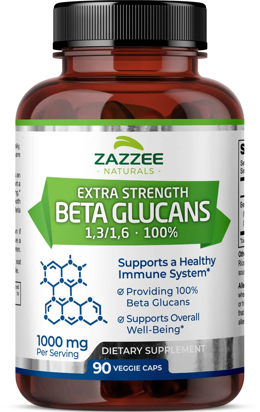 90 Vegan Capsules 1000 mg Beta Glucans B3606