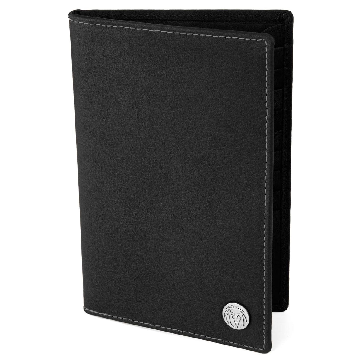 Black Large Leather Card Travel Wallet R341808