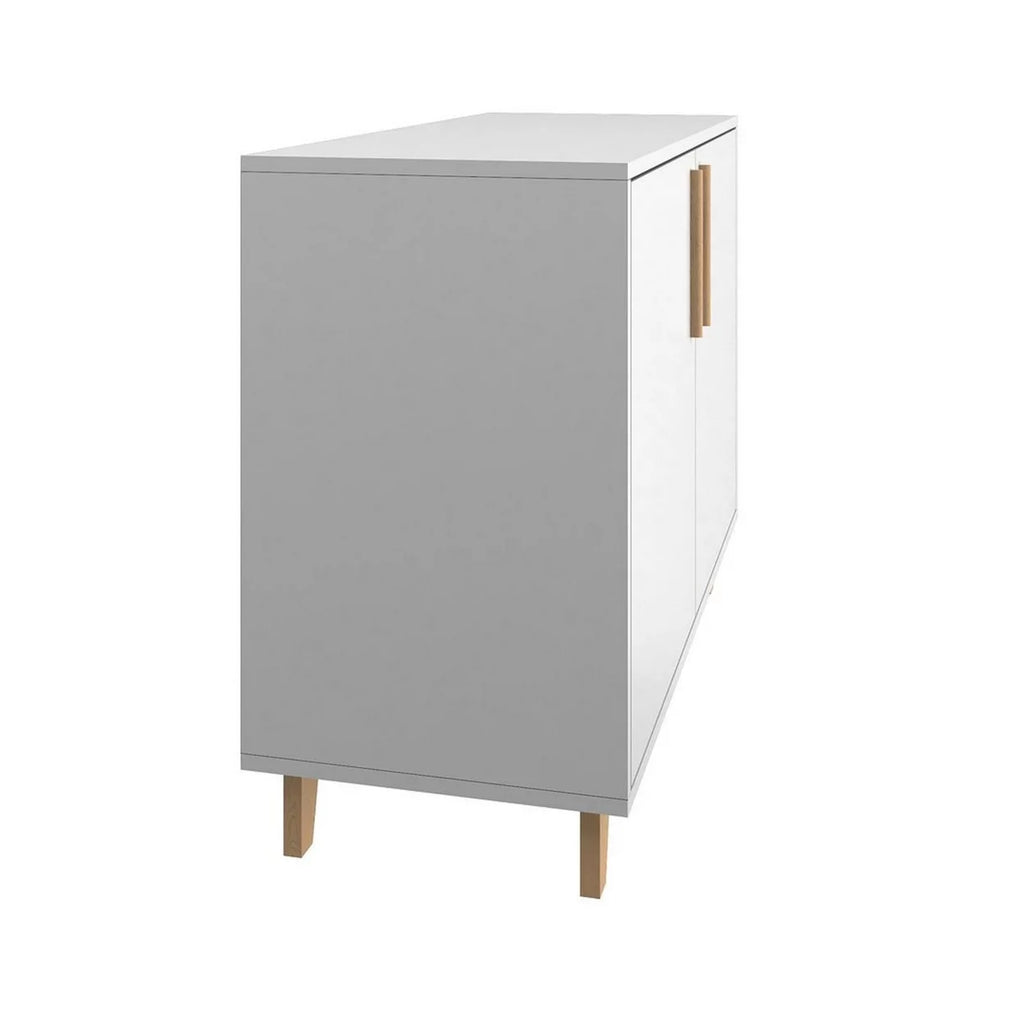 White Double Side Cabinet with 2 Shelves D845