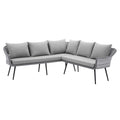 Grey Rattan Sectional Sofa U156