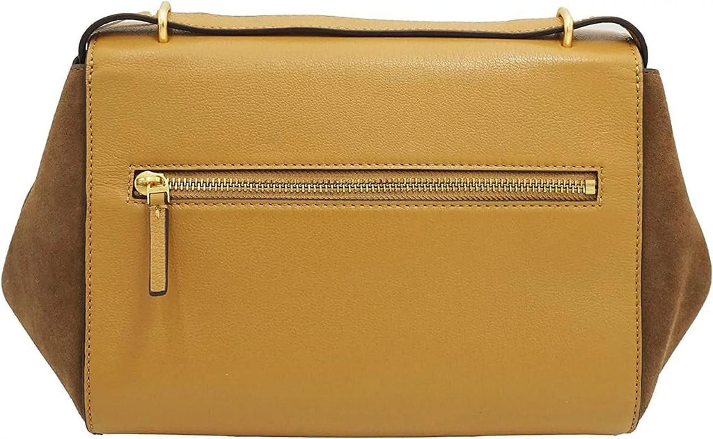Brown Suede Leather Satchel Bag G486778