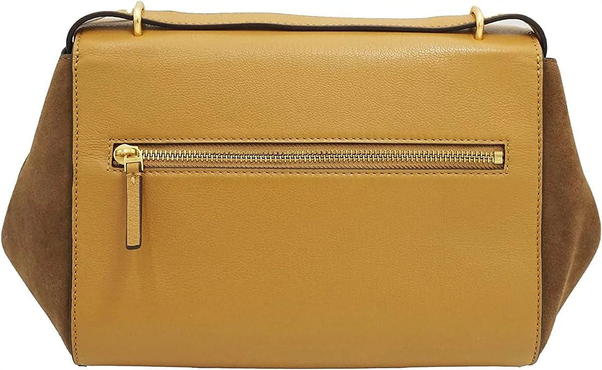 Brown Suede Leather Satchel Bag G486778