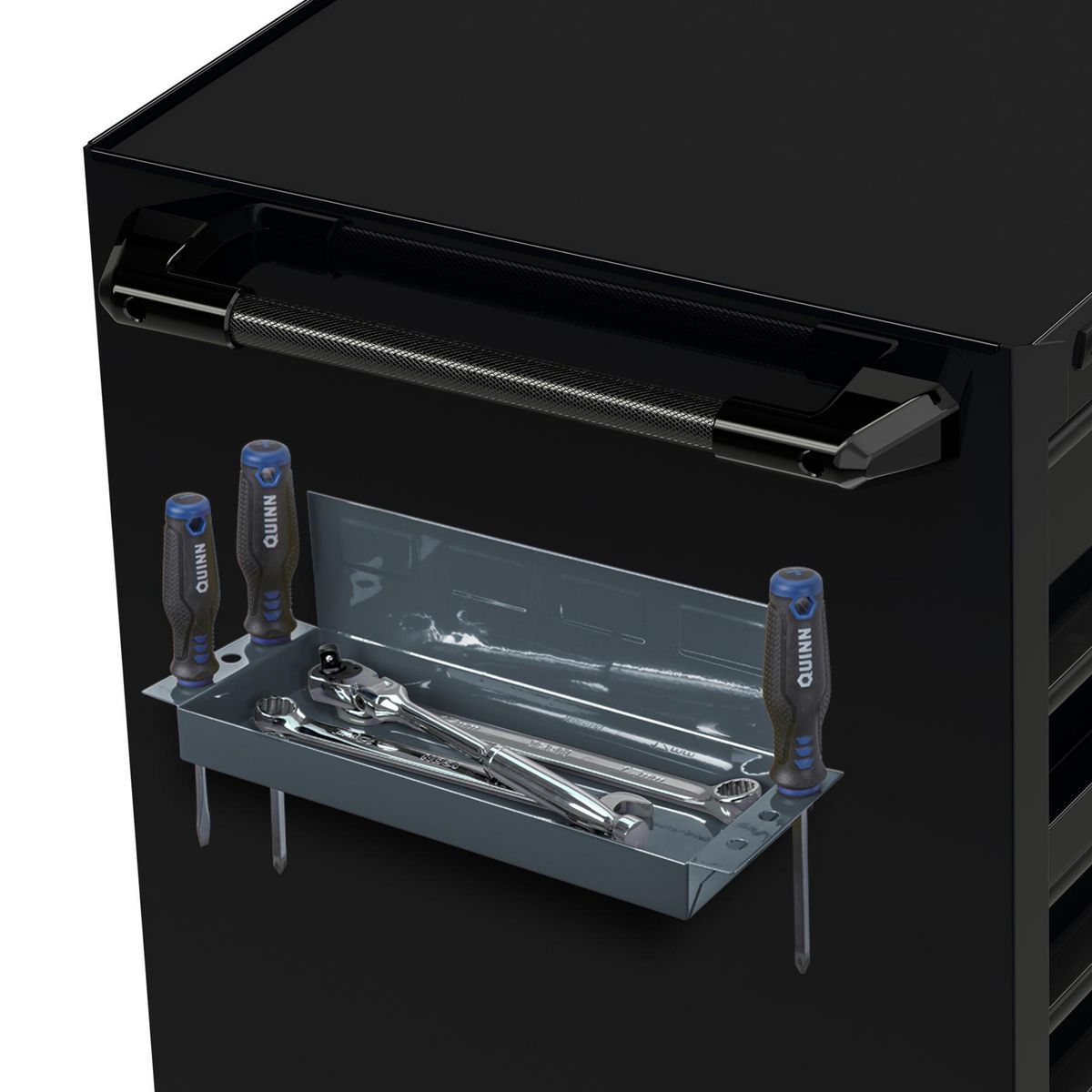 Magnetic Tray with Screwdriver Holder, Slate Gray P1643