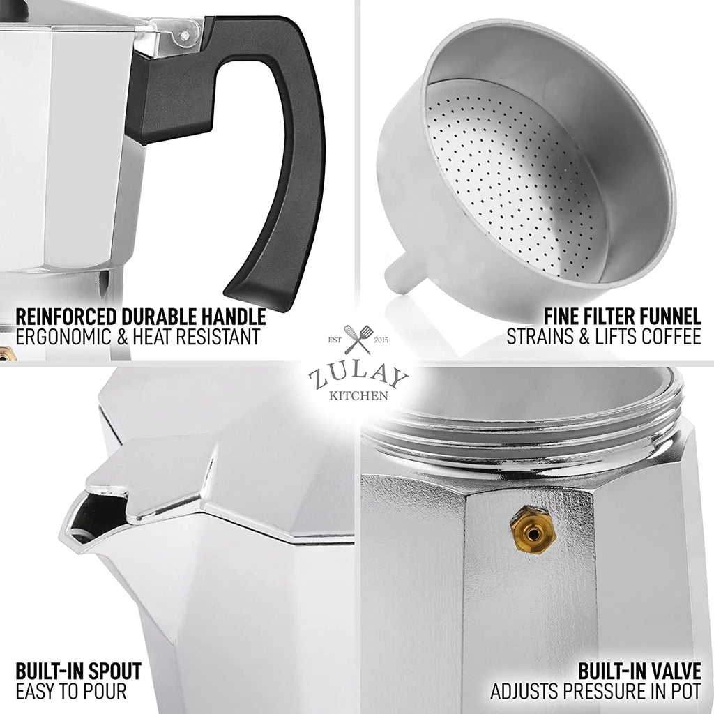 8 Espresso Cup Stovetop Moka Pot N131581