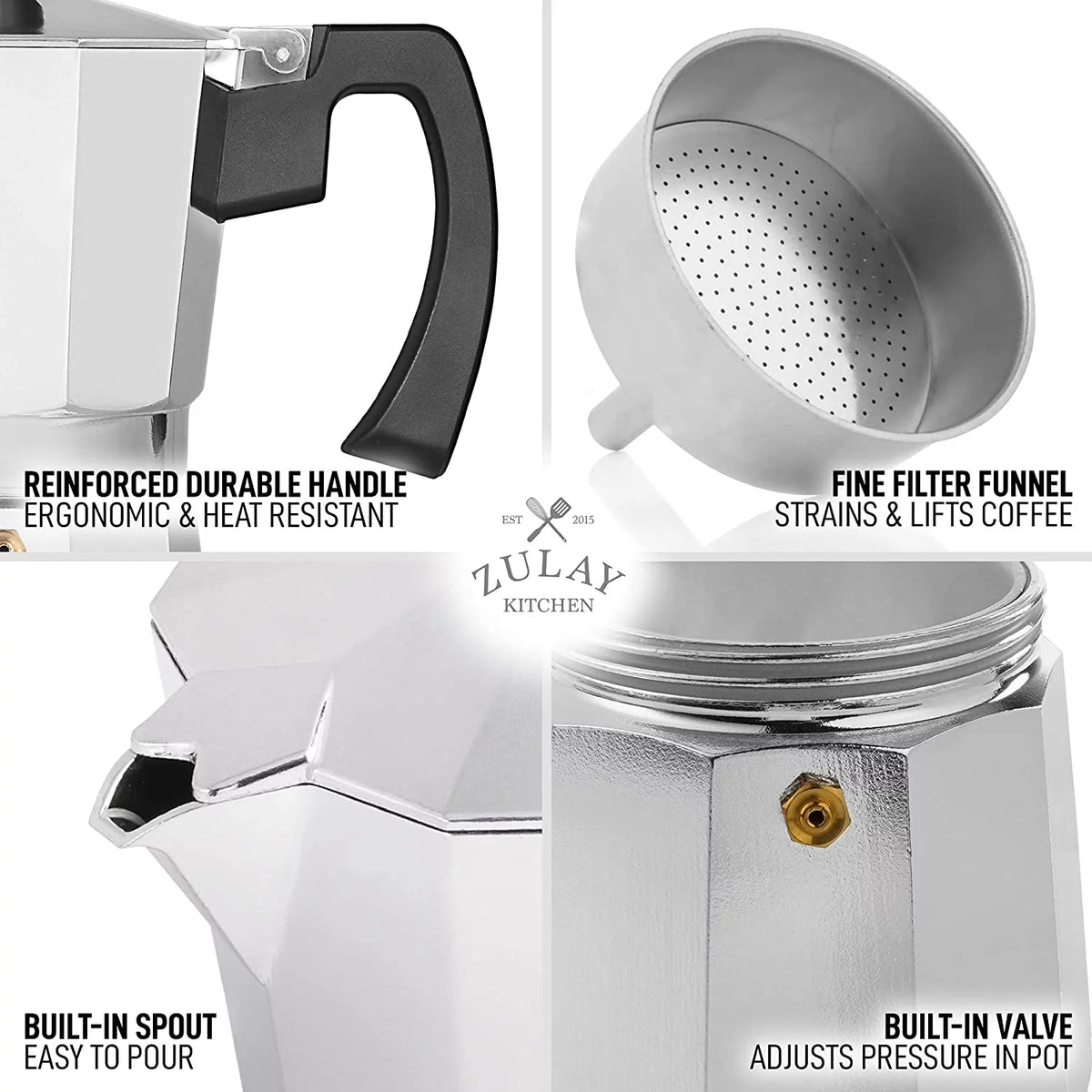 8 Espresso Cup Stovetop Moka Pot N131581