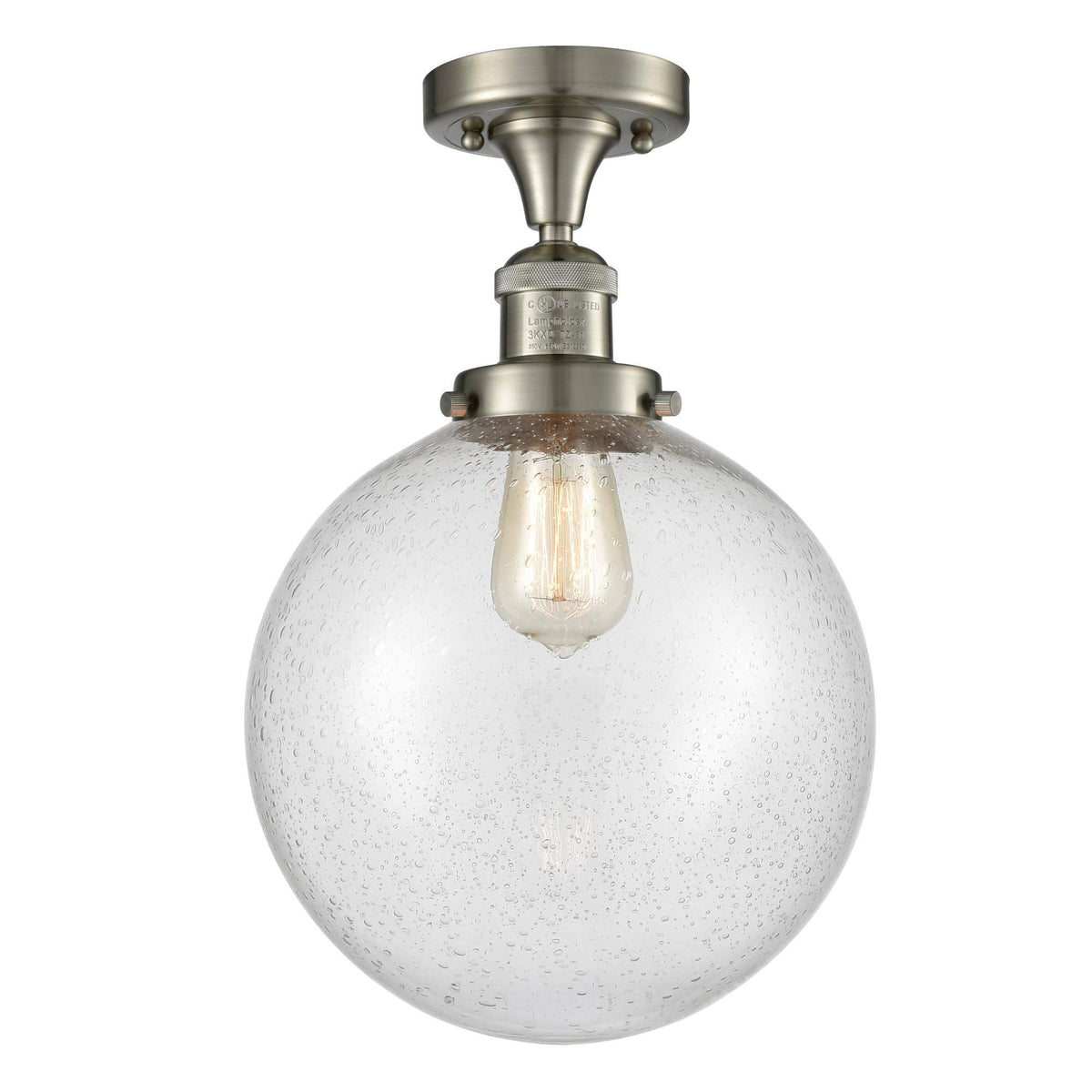 Brushed Satin Nickel Semi-Flush Mount Light J11997