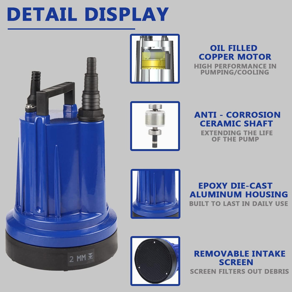 1320GPH 1/3HP Submersible Utility Pump S28674