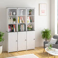 Tall 71 Inches Cabinet with Door and 3 Open Shelves B138698