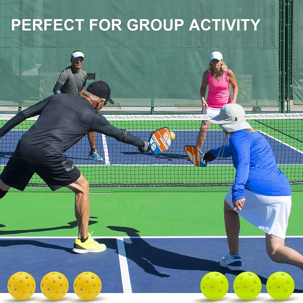 Multicolor Basswood Pickleball Paddles Set with Balls V753882