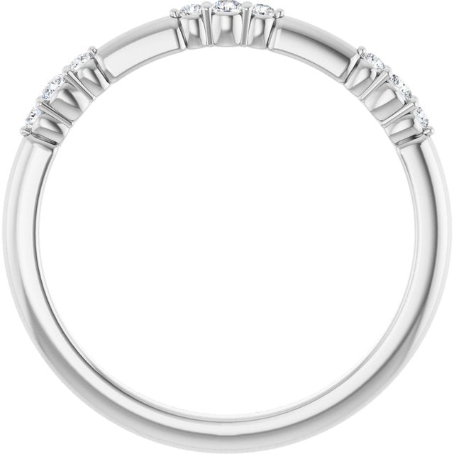 14K White 1/8 CTW Lab-Grown Diamond Stackable Ring B458273