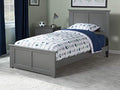 White Twin Extra Long Bed with Footboard S363084