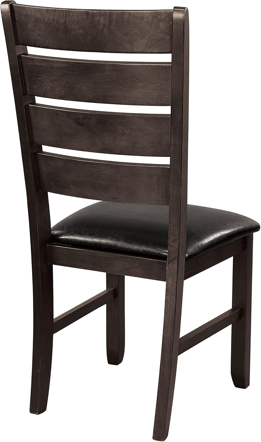 Dark Oak Finish Dining 5pc Set Table with Self-Storing Leaf and 4 Side Chairs G20137