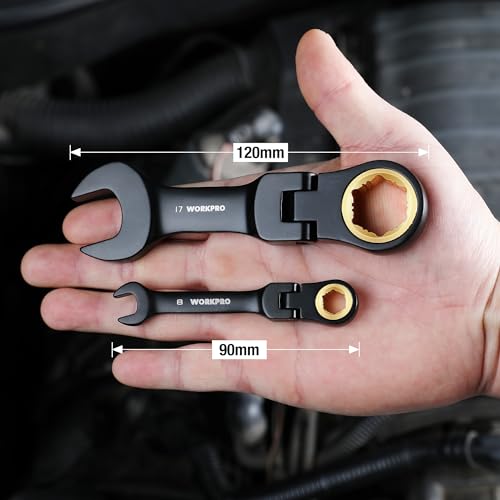 8 Piece Metric 9-17 mm Stubby Ratcheting Combination Wrench Set U5942