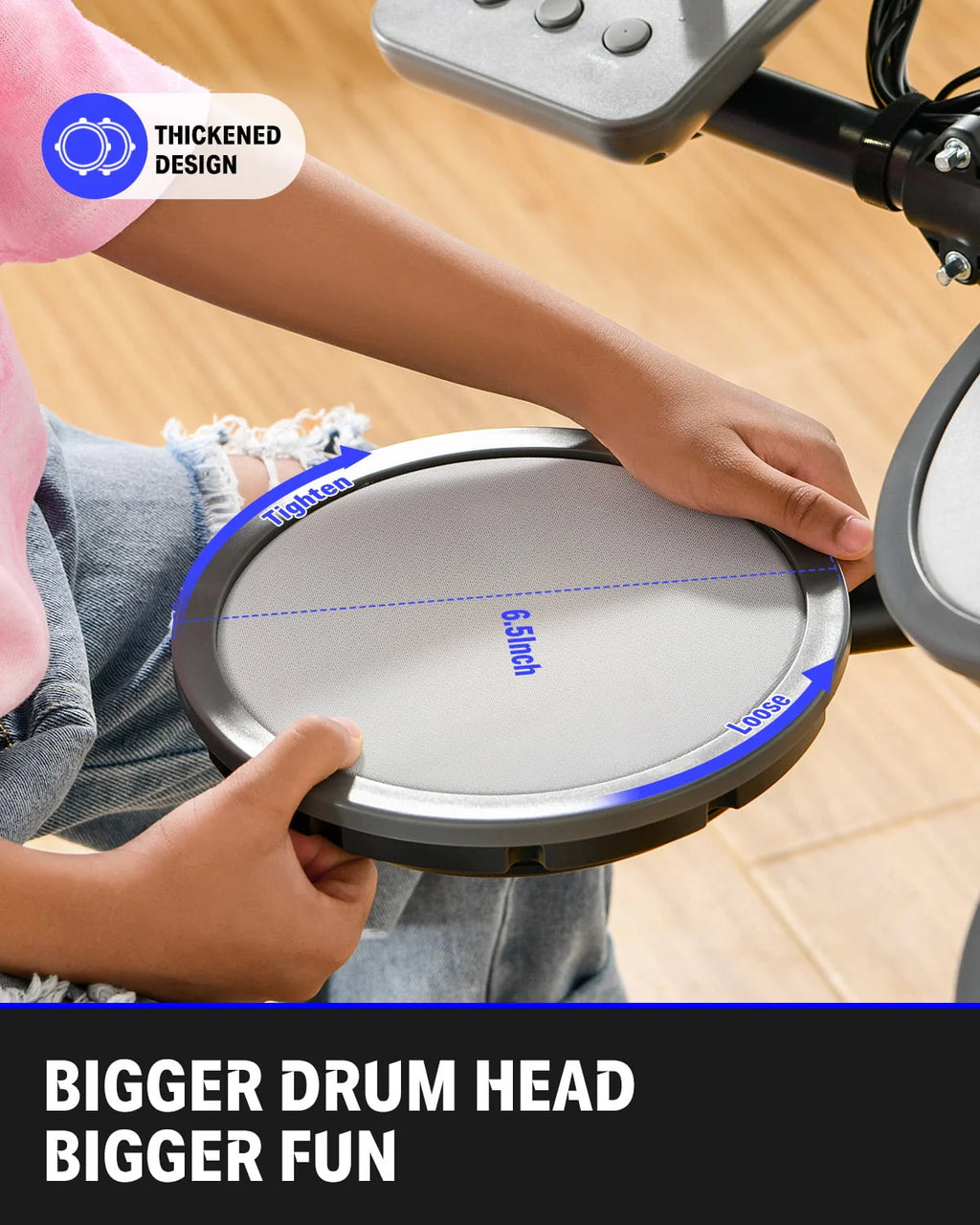 Electric Drum Set with Mesh Pad A65383