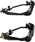 Pair of 2 Front Upper Suspension Control Arm and Ball Joint Assembly with Bushing E1714