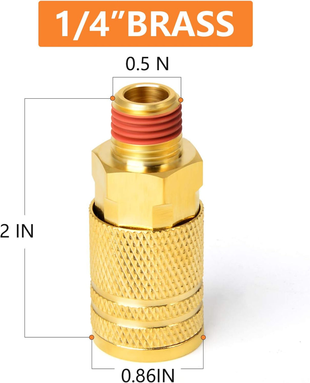 12PCS 1/4-Inch Brass Quick Connect Air Coupler Q8879