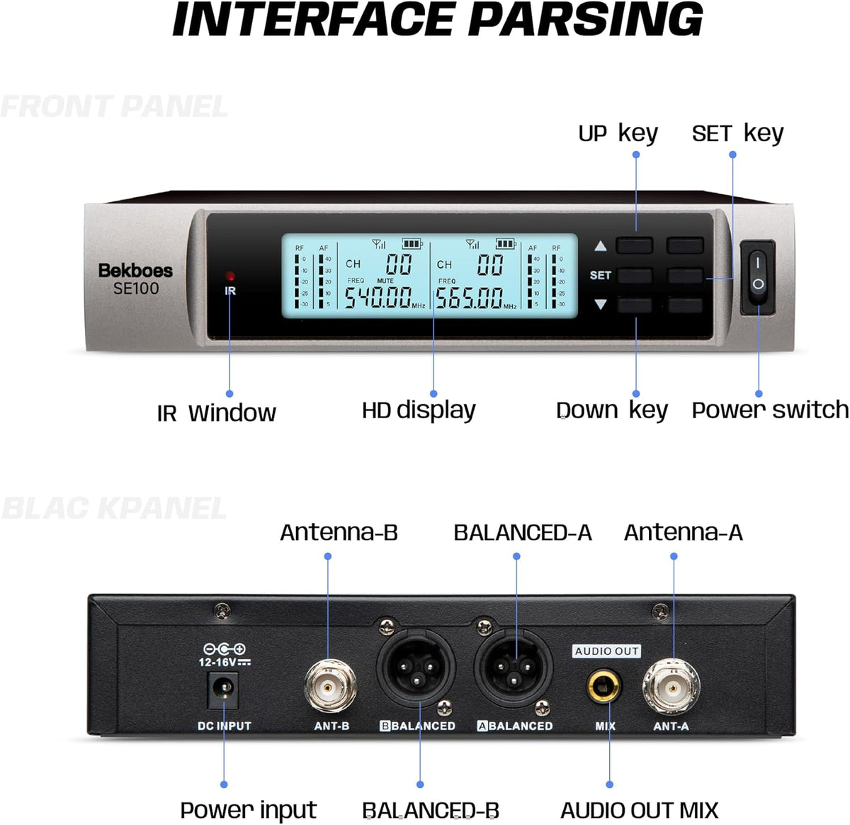 Dual Dynamic Handheld UHF Wireless Microphone System I84046