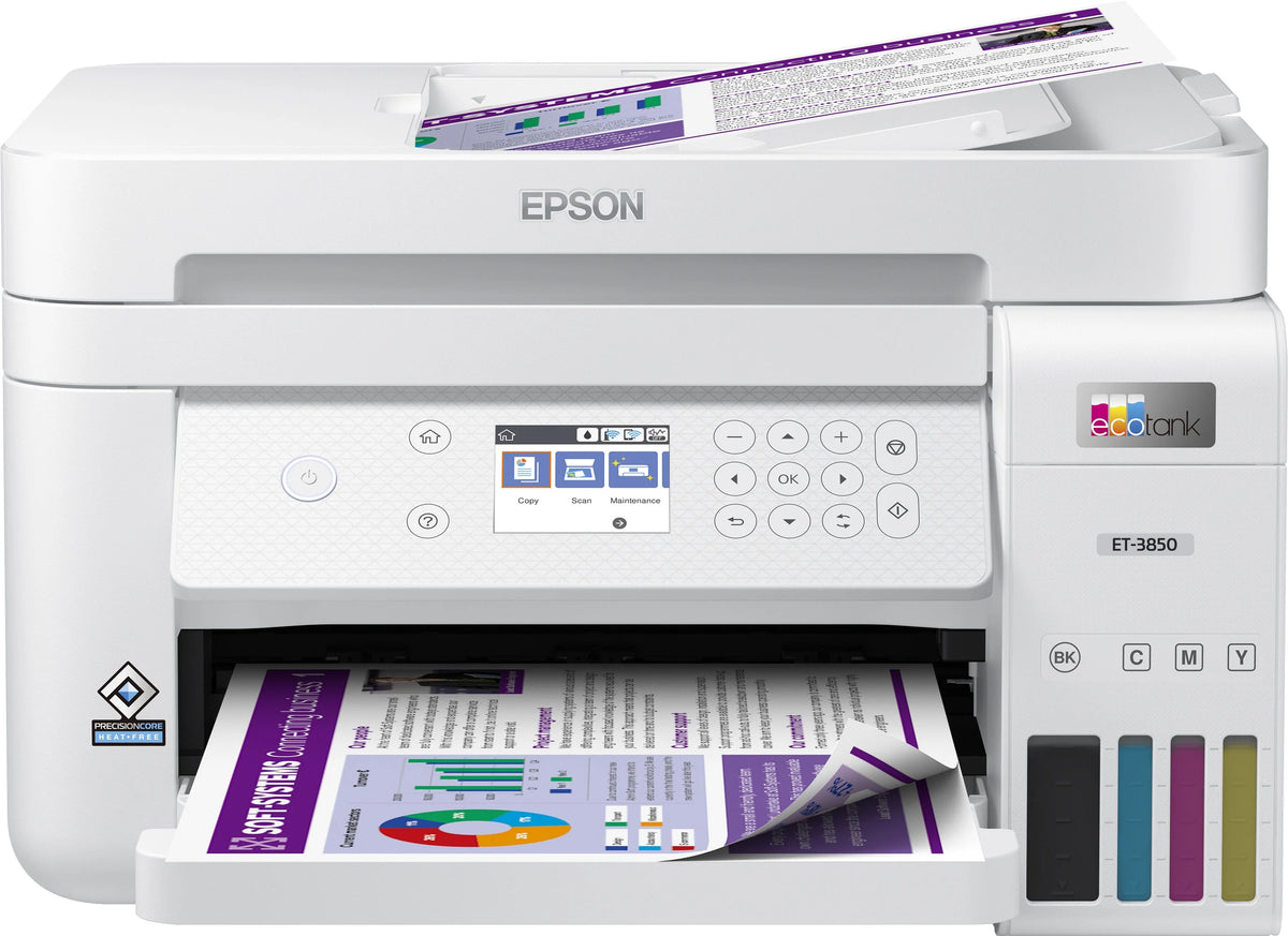 White All-in-One Inkjet Printer with Scanner, Copier V4640