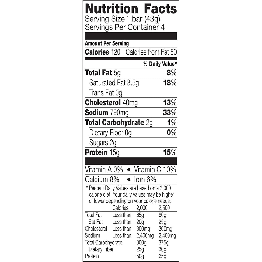 Venison Sea Salt & Pepper Bars, 4ct Box 1.5oz Bars L195817