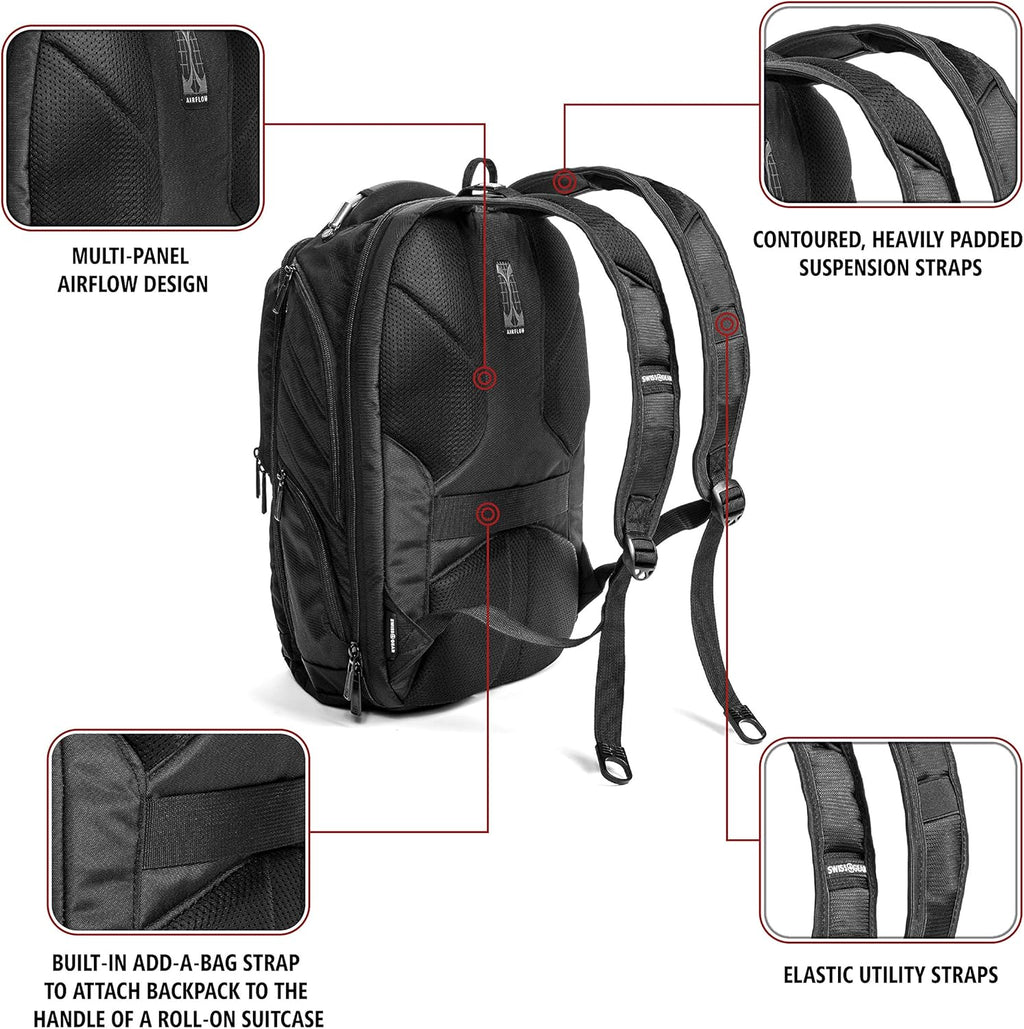 Black 17-Inch Laptop Backpack E661824
