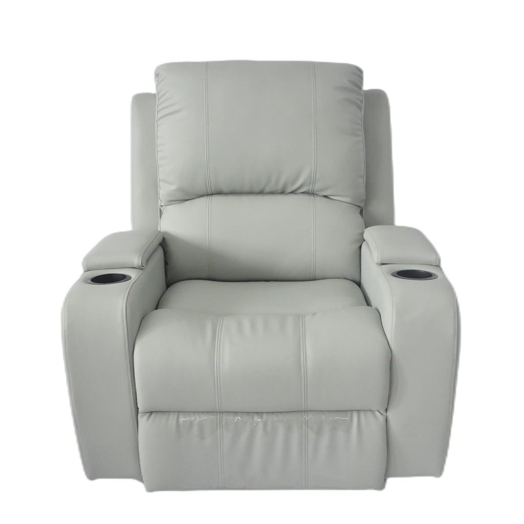 Gray PU Leather Recliner Chair with Storage B5613