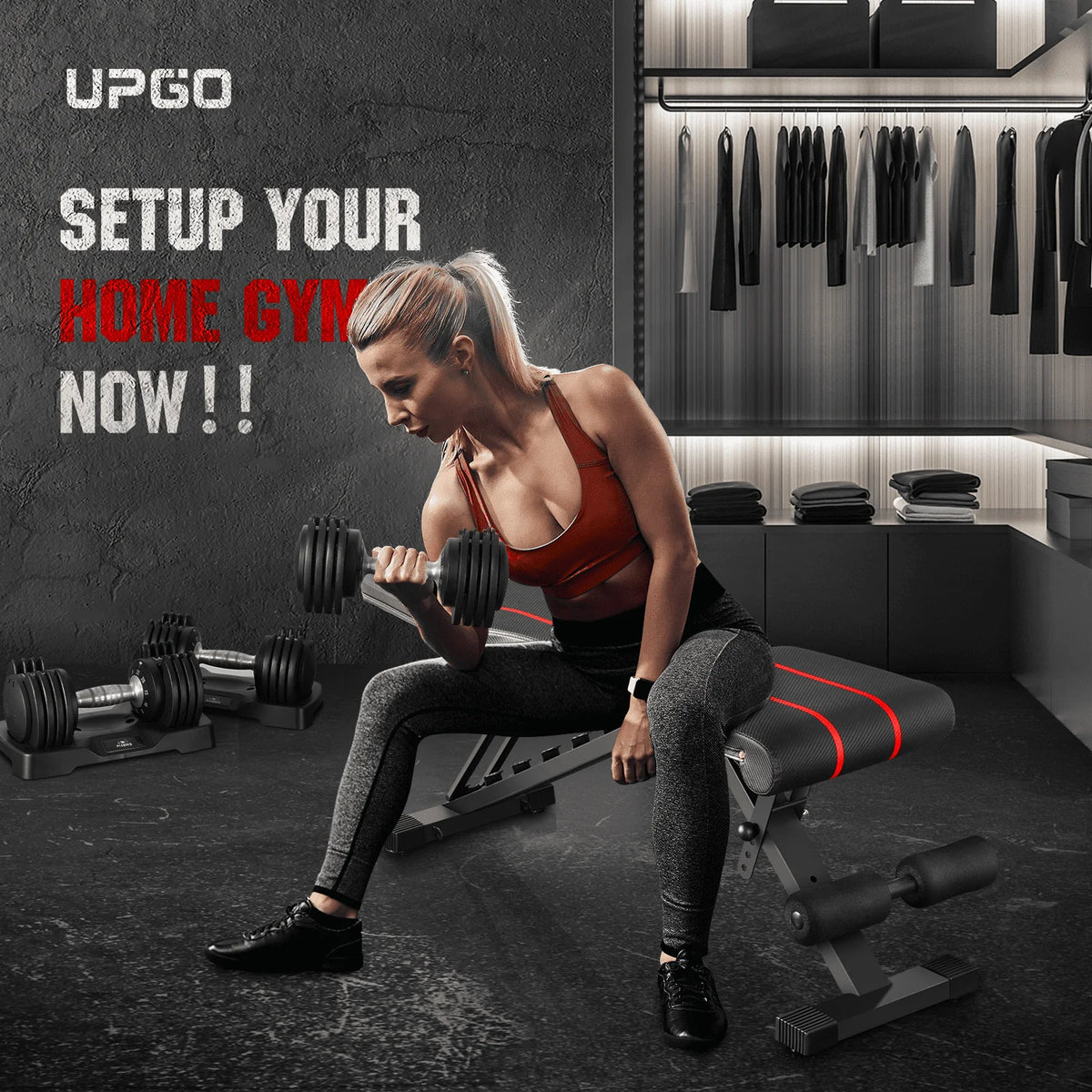Adjustable Weight Bench 660lbs Capacity Foldable K9074