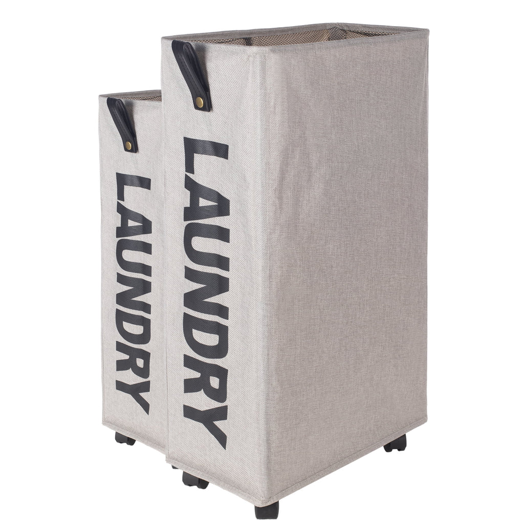 X-Large Slim Collapsible Laundry Basket with Wheels K327921