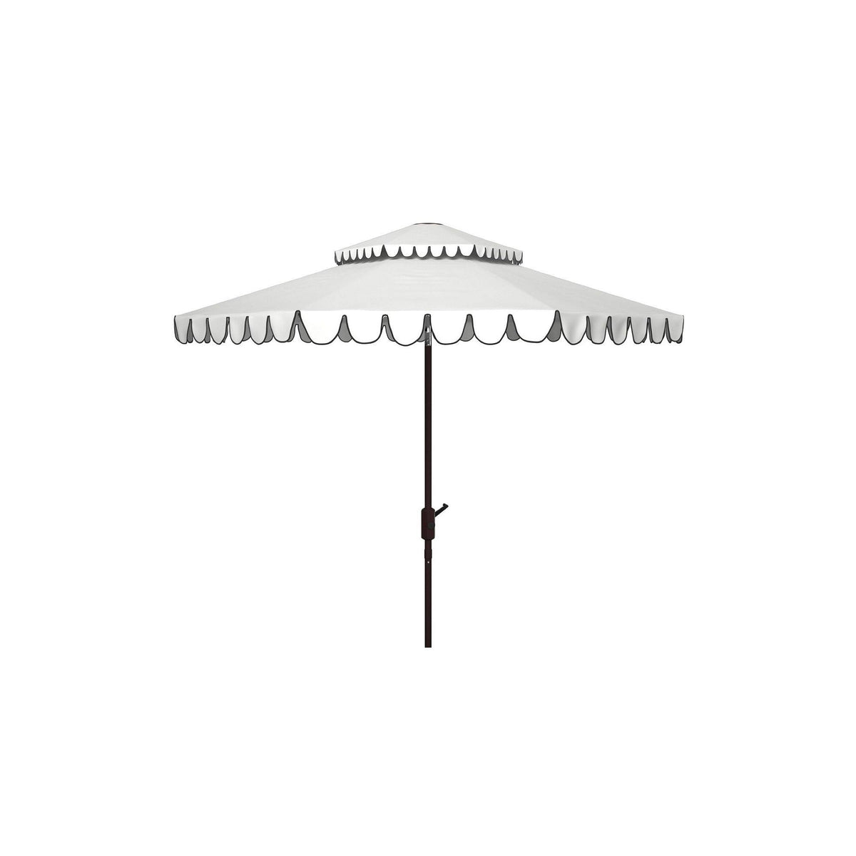 9 ft. Double Top Umbrella White & Black D54846