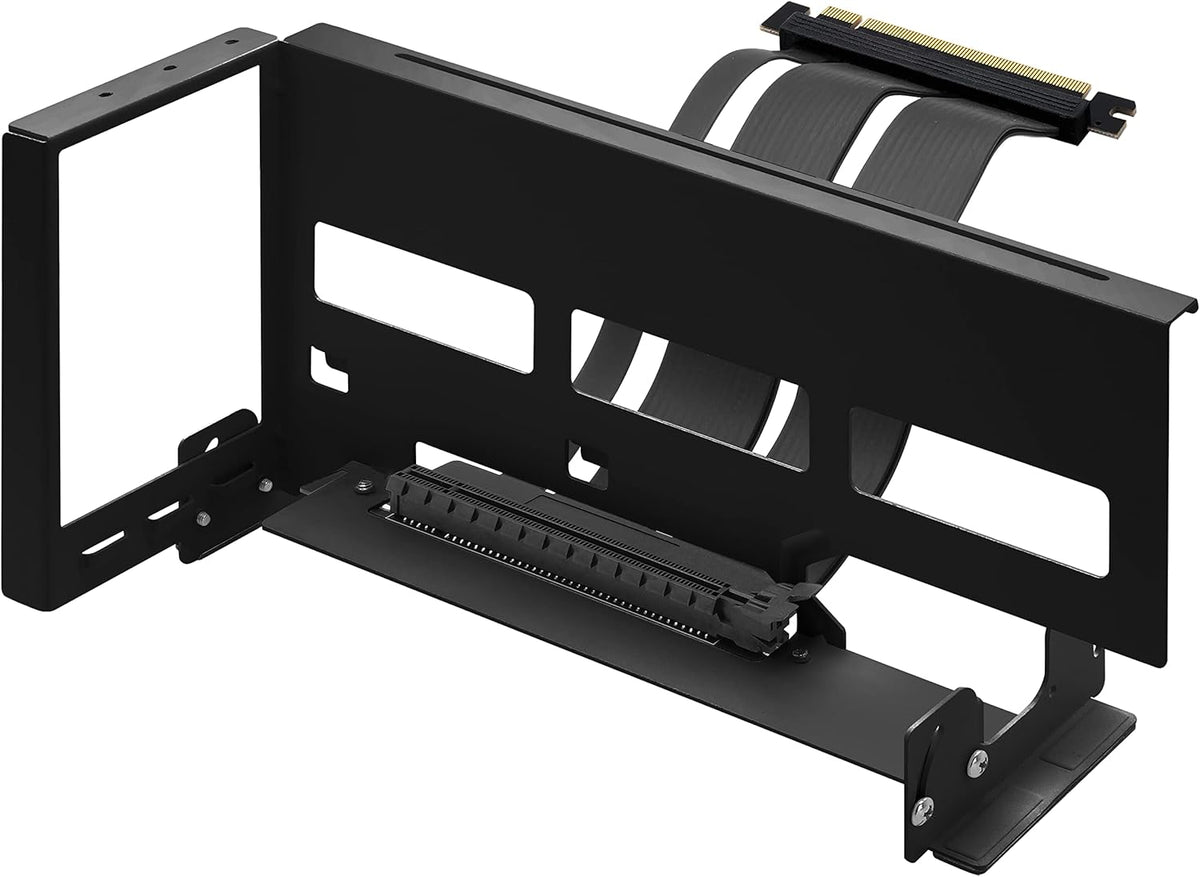 Black PCIe 4.0 GPU Mount Bracket with Riser Cable C63656