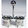 Silver Plated Salt Holder with Spoons A49806