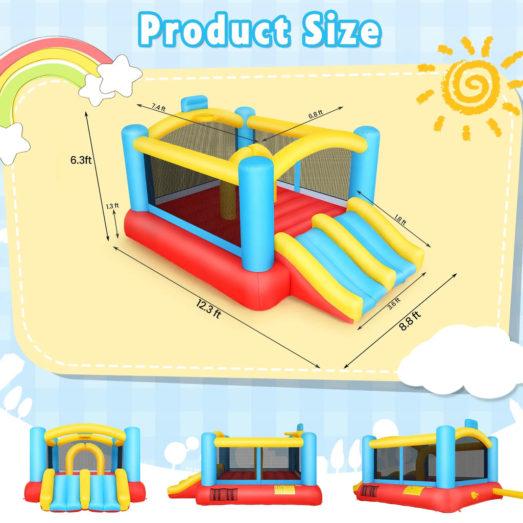 Bouncy House with Double Slide and Blower A439921