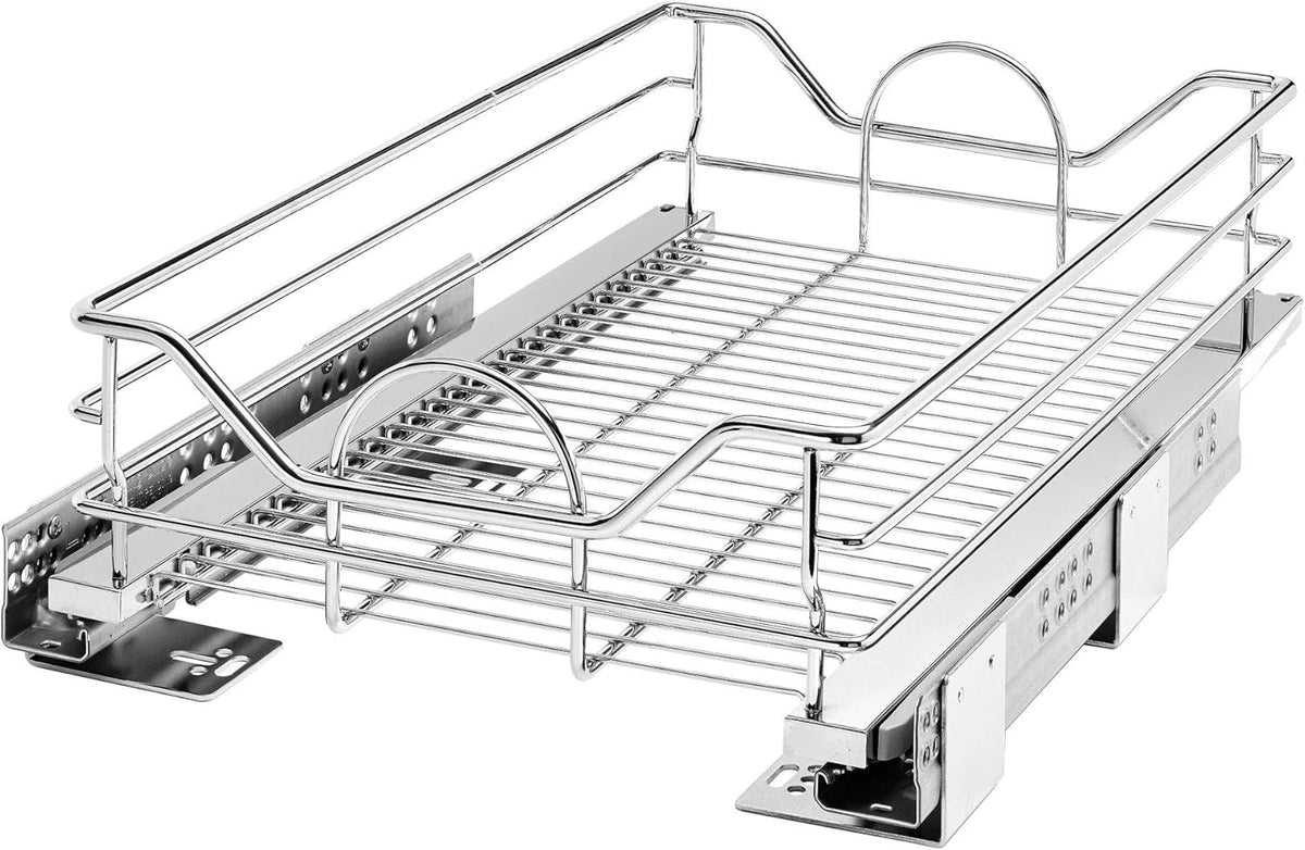 33 x 22 Inch Single Chrome Wire Pull Out Shelf Organizer W7899