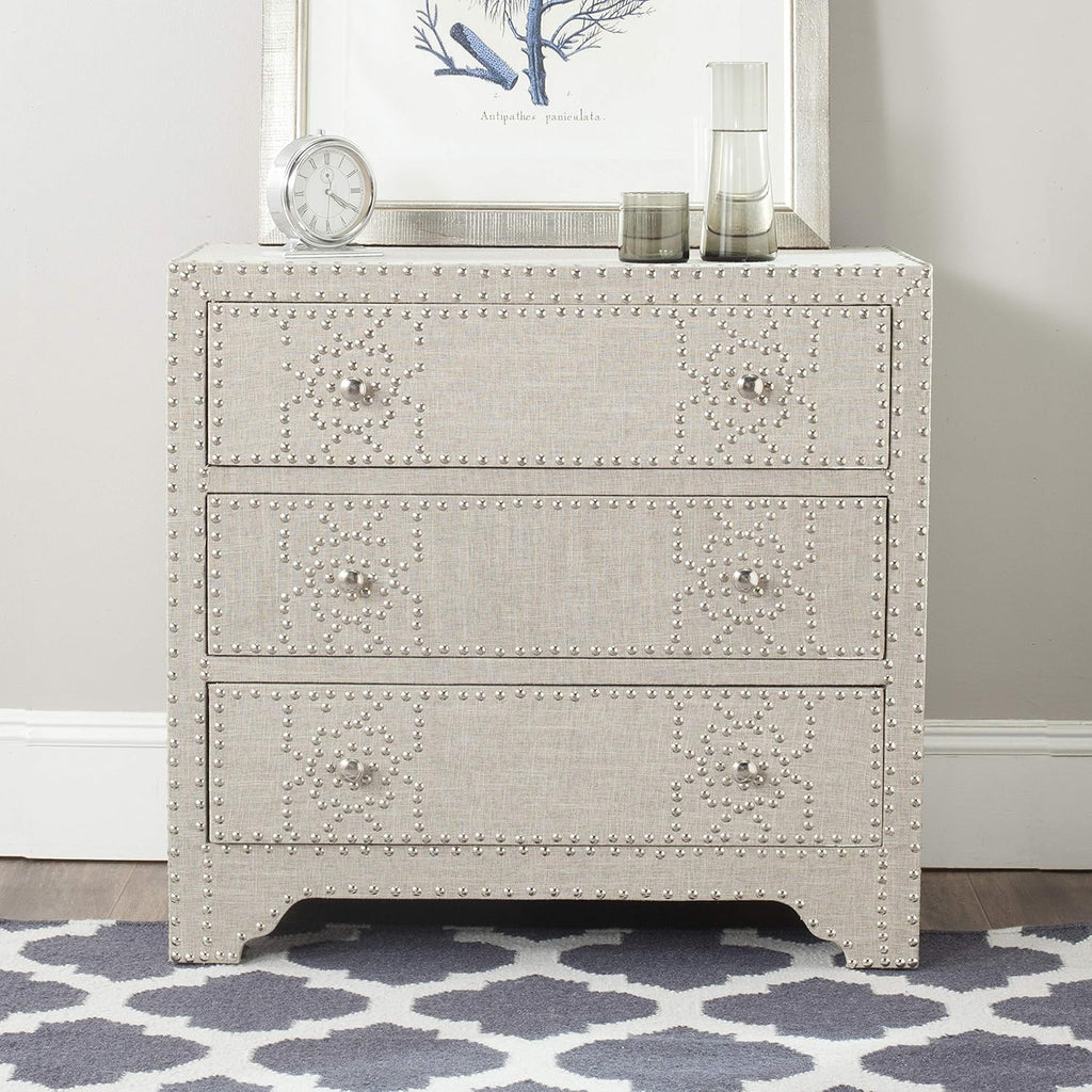 Grey 3 Drawer Chest D9874