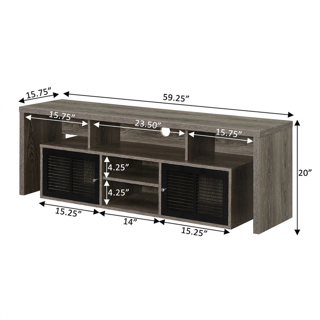 60-inch TV Stand with Storage Cabinets & Shelves B13864