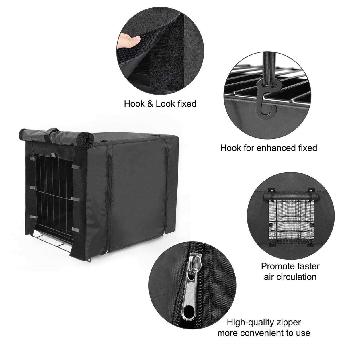 Dog Crate Cover Double Door 36 42 48 inches Y75421