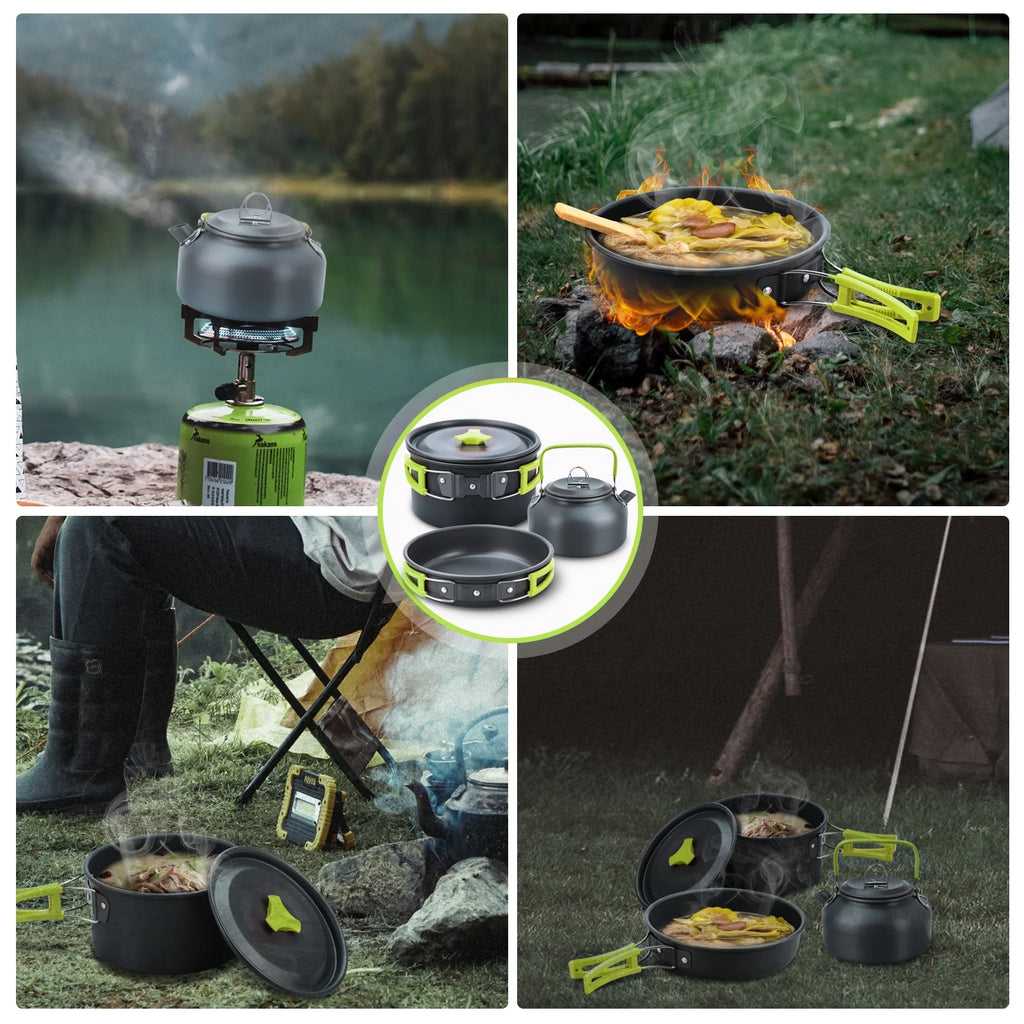 16pcs Camping Cookware Set J193