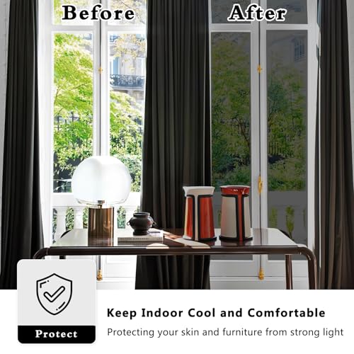 Black 23.62Inch X 13.1Feet Window Privacy Film M186