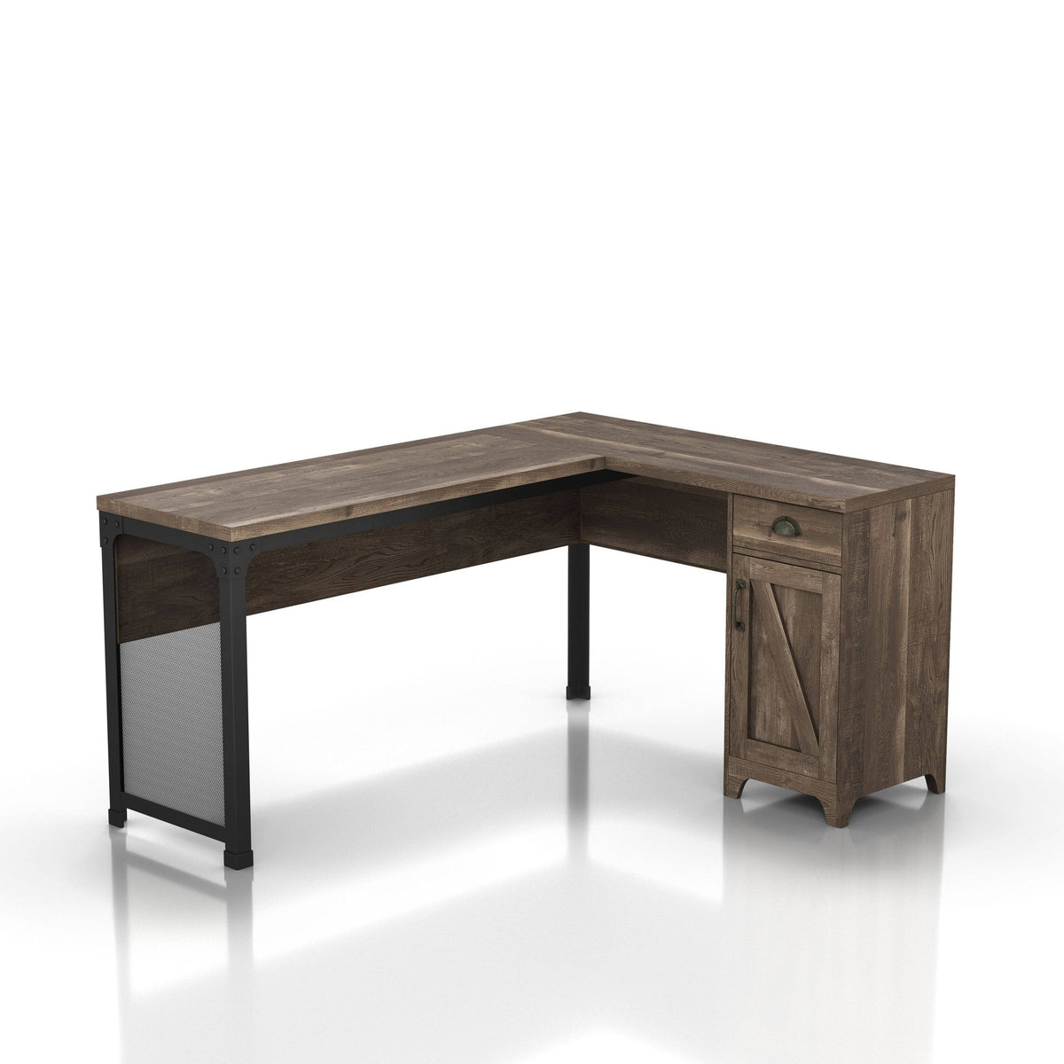 Reclaimed Oak L-Shape Desk V666919