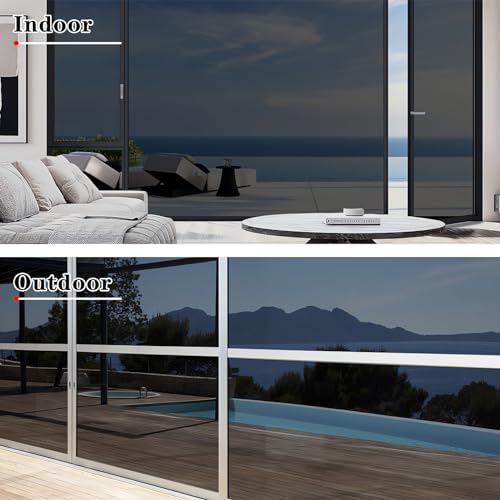 Black 23.62Inch X 13.1Feet Window Privacy Film M186