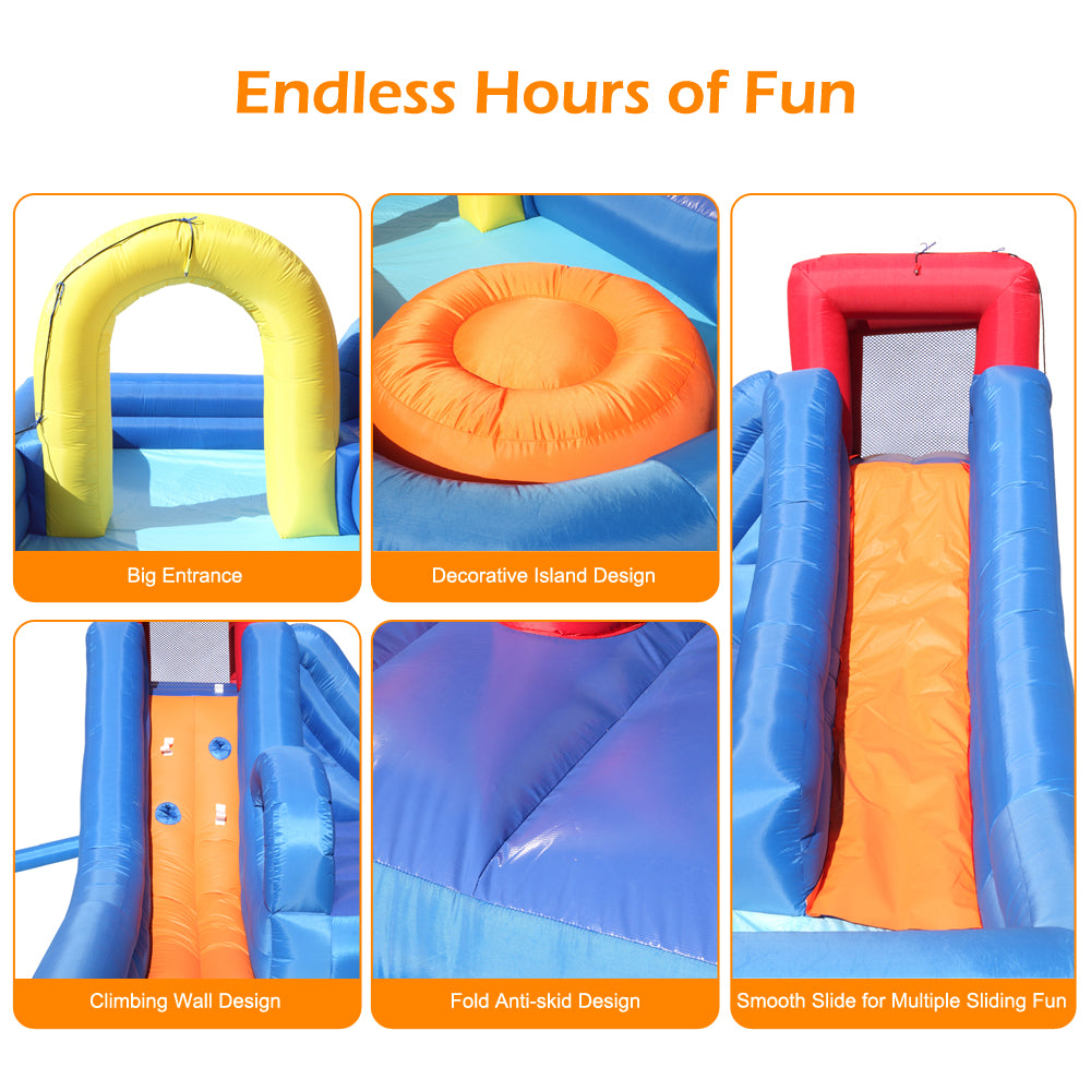 Inflatable Water Slide Bouncy Castle with Pool Area and Climbing Wall O3614