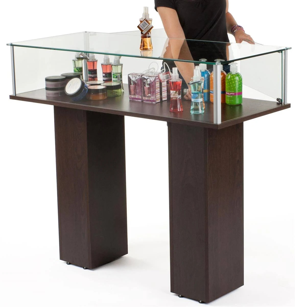 Display Case with Tempered Glass Panels and Hinged Doors Q27963