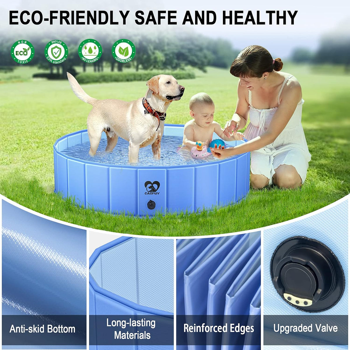 Foldable Dog Swimming Pool 48''x12'' Pack of 2 M613