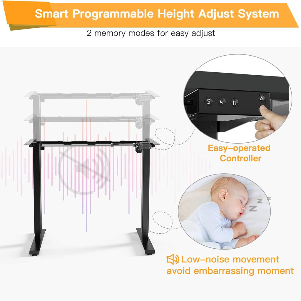 Electric Stand up Desk Frame Height Adjustable Sit Stand Desk Frame Z5144
